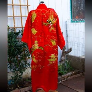 Vintage Red Dragon Kimono